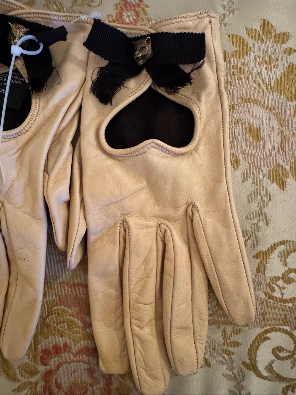 Gucci Nappa Leather New Gloves Size Small Pale Pink - Picture 11 of 13